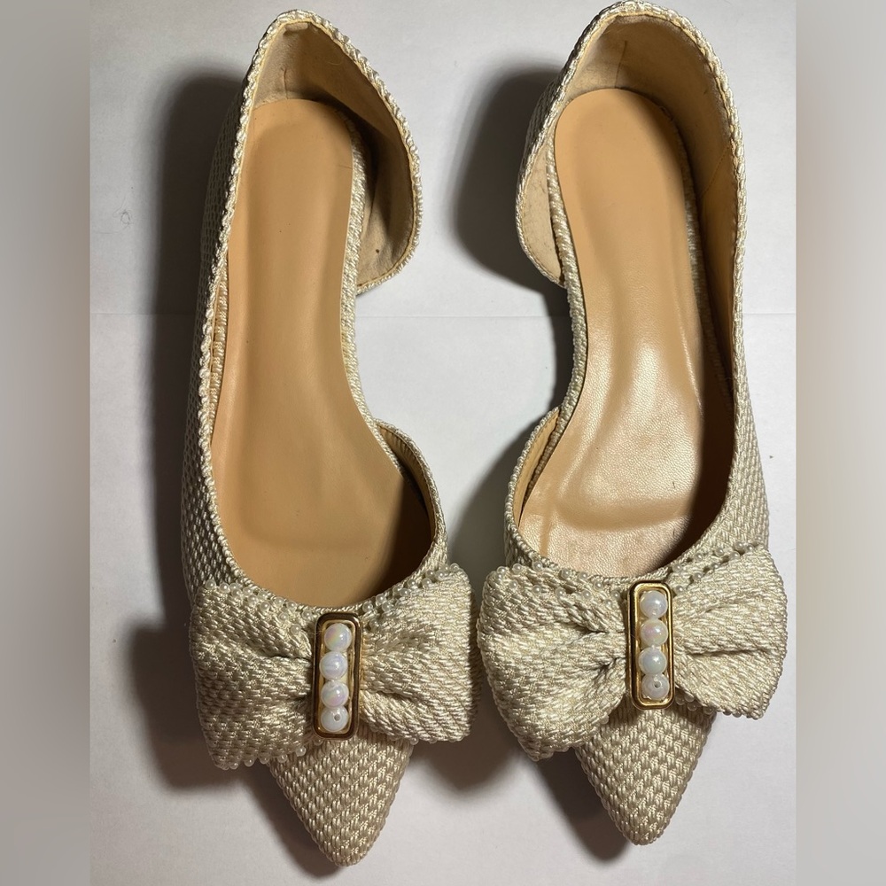 Preppy White & Pearl Flats